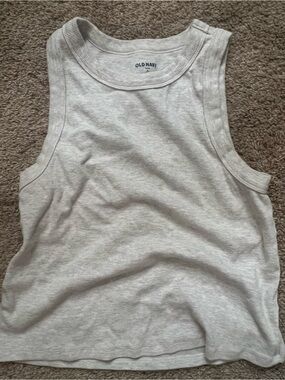 Old Navy Light Gray Ribbed Tank